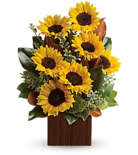 You are Golden Bouquet. An arrangement by Fine's Flowers.