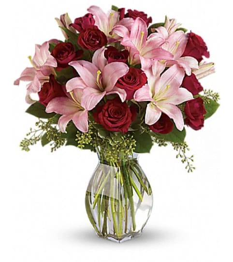 LAVISH LOVE BQT. An arrangement by Fine's Flowers.