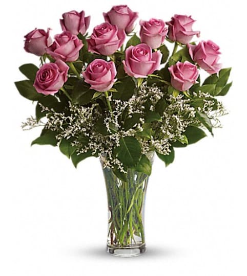 MAKE ME BLUSH BQT. An arrangement by Fine's Flowers.