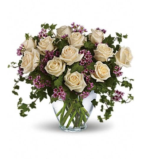VICTORIAN ROMANCE. An arrangement by Fine's Flowers.
