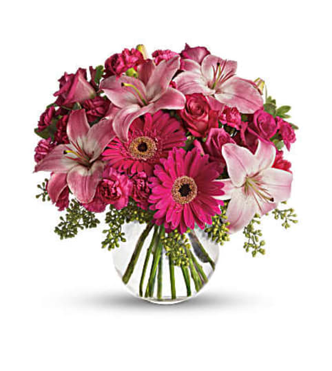 Alittle pick me up. An arrangement by Fine's Flowers.