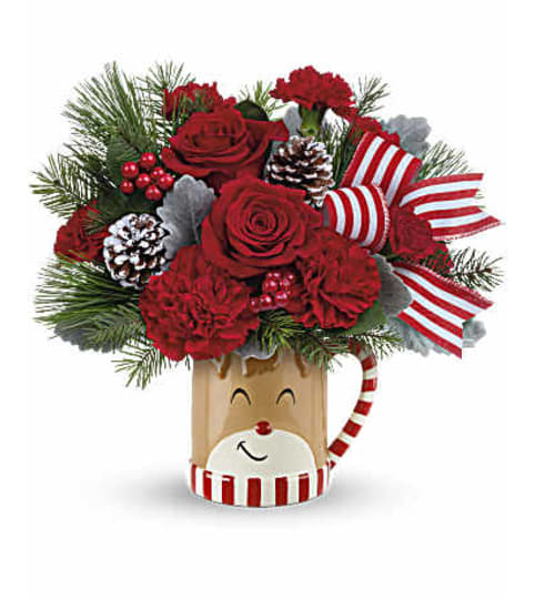 REINDEER WISH BOUQUET. An arrangement by Fine's Flowers.