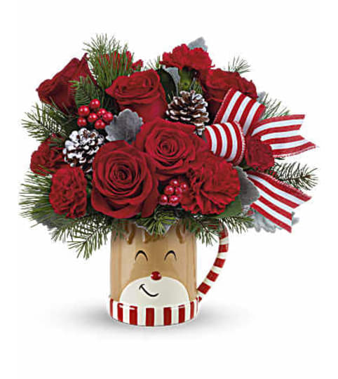 REINDEER WISH BOUQUET. An arrangement by Fine's Flowers. REINDEER WISH BOUQUET. An arrangement by Fine's Flowers.