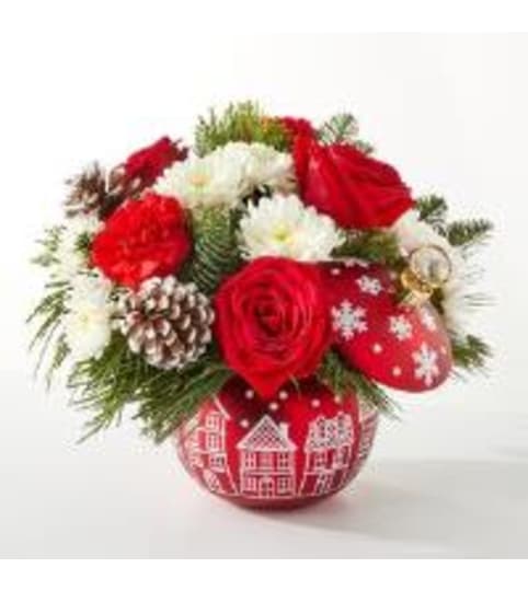 Christmas in the City. An arrangement by Fine's Flowers. Christmas in the City. An arrangement by Fine's Flowers.