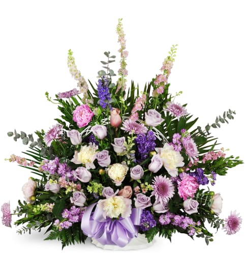 Love's Twilight Sympathy Basket™. An arrangement by Fine's Flowers. Love's Twilight Sympathy Basket™. An arrangement by Fine's Flowers.