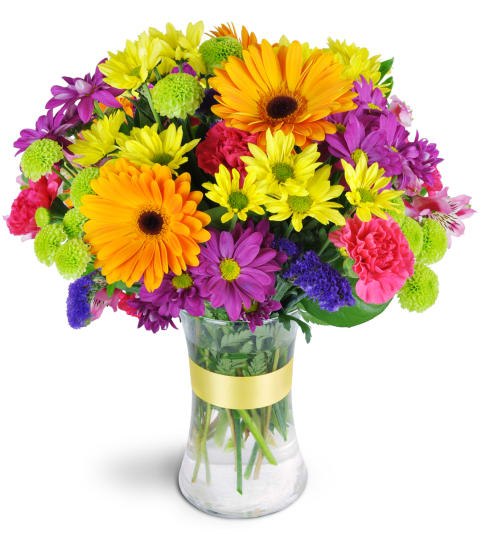 Radiant Rainbow™. An arrangement by Fine's Flowers.