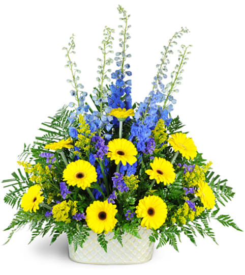 Joyful Memories. An arrangement by Fine's Flowers. Joyful Memories. An arrangement by Fine's Flowers.