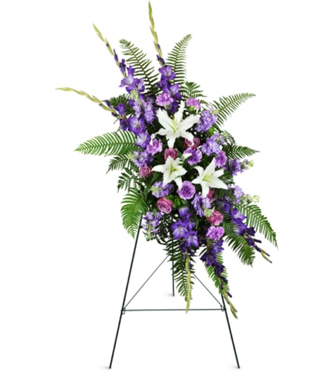 Lavender Memories Spray™. An arrangement by Fine's Flowers. Lavender Memories Spray™. An arrangement by Fine's Flowers.
