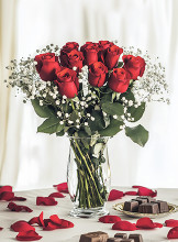 Love & Romance — romantic red roses and elegant flowers for special moments