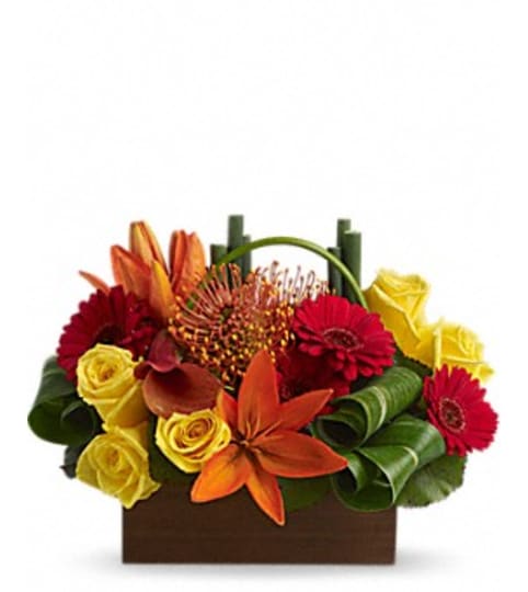 BAMBOO GATEWAY. An arrangement by Fine's Flowers. BAMBOO GATEWAY. An arrangement by Fine's Flowers.