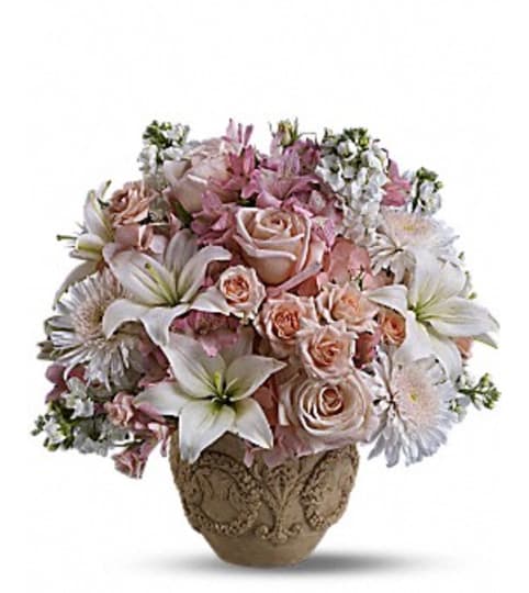 PASTEL GARDEN MEMORIES. An arrangement by Fine's Flowers.