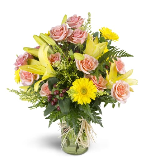 Sweet and Sunny™. An arrangement by Fine's Flowers. Sweet and Sunny™. An arrangement by Fine's Flowers.