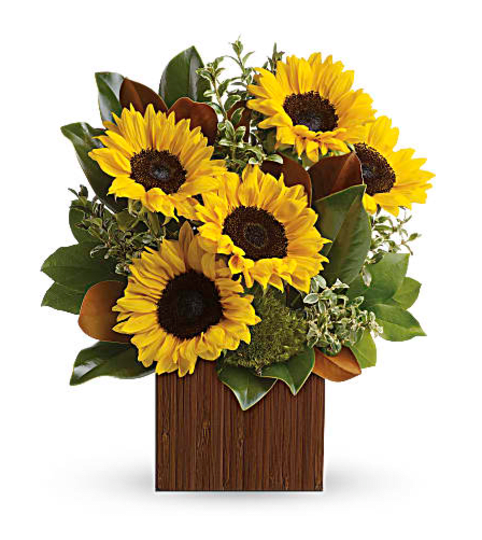 You are Golden Bouquet. An arrangement by Fine's Flowers.