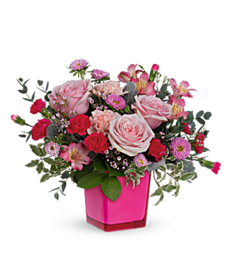 TF Rosy Moment. An arrangement by Fine's Flowers.