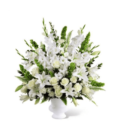 stylish tribute. An arrangement by Fine's Flowers. stylish tribute. An arrangement by Fine's Flowers.